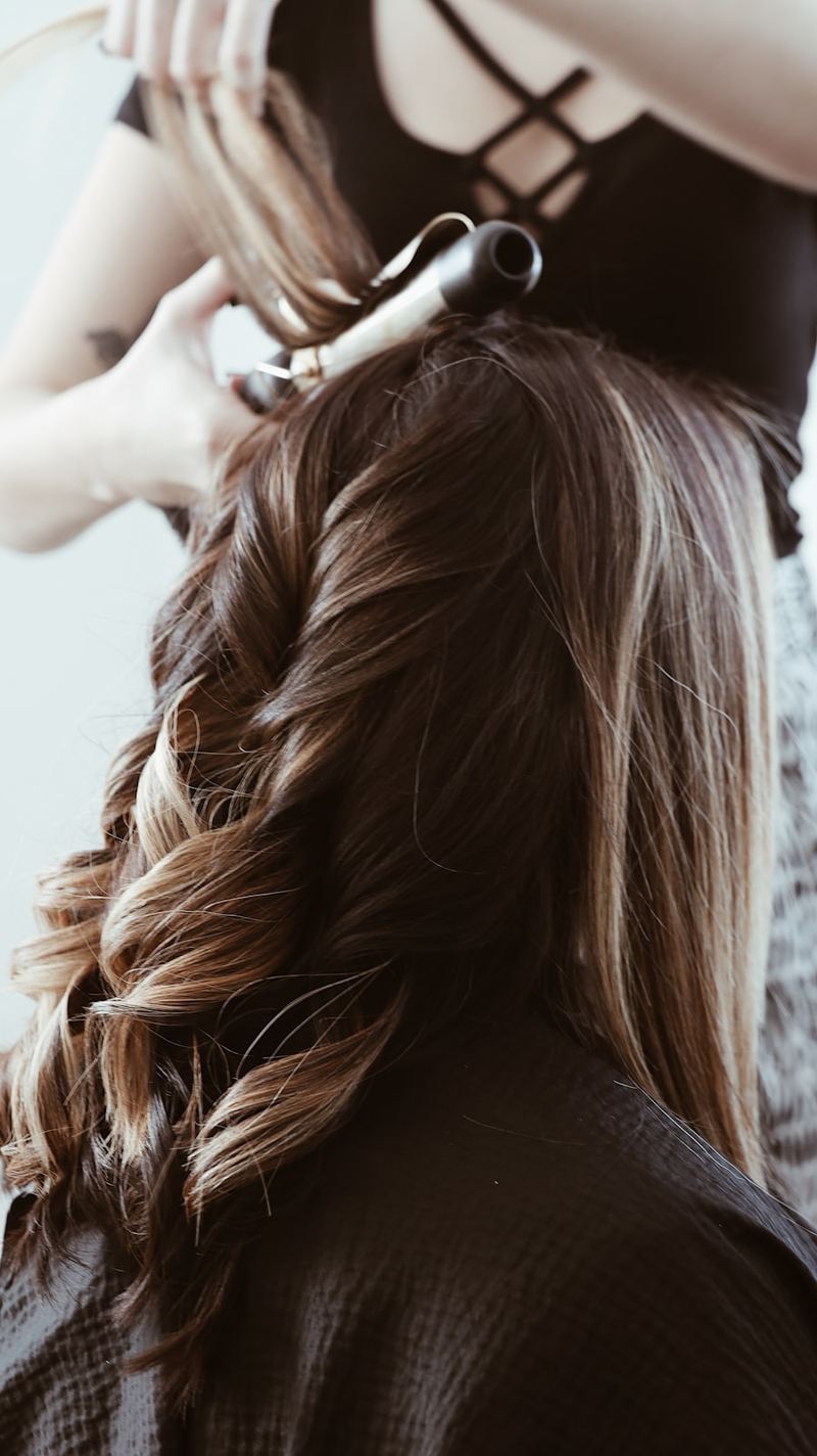 Brushing terminé sur cheveux longs